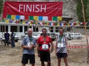 Dave Zoeller at the finish of "The Great Tibetan Marathon"